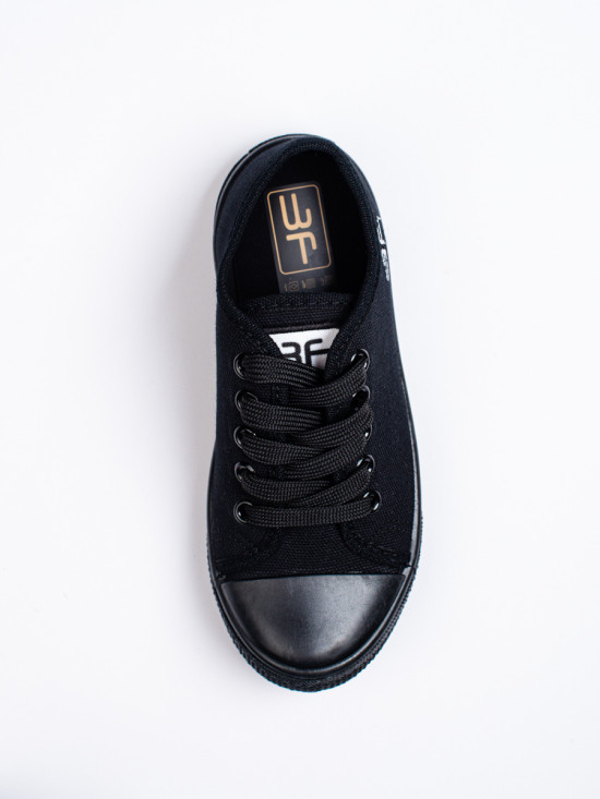 Children's canvas sneakers black
