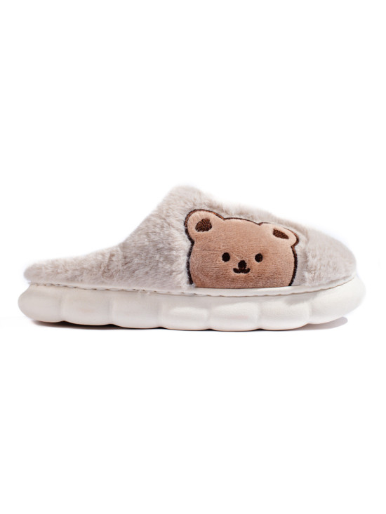 Beige women's slippers BEAR