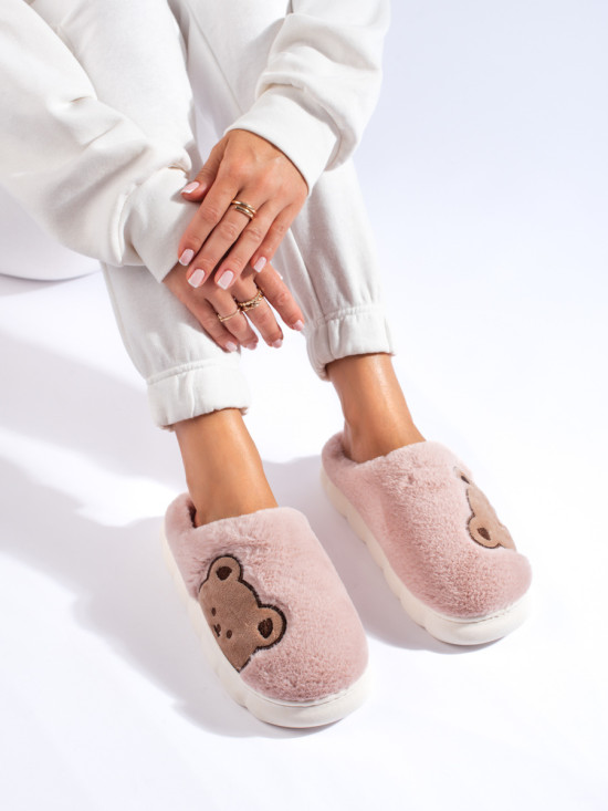 Pink women's slippers BEAR