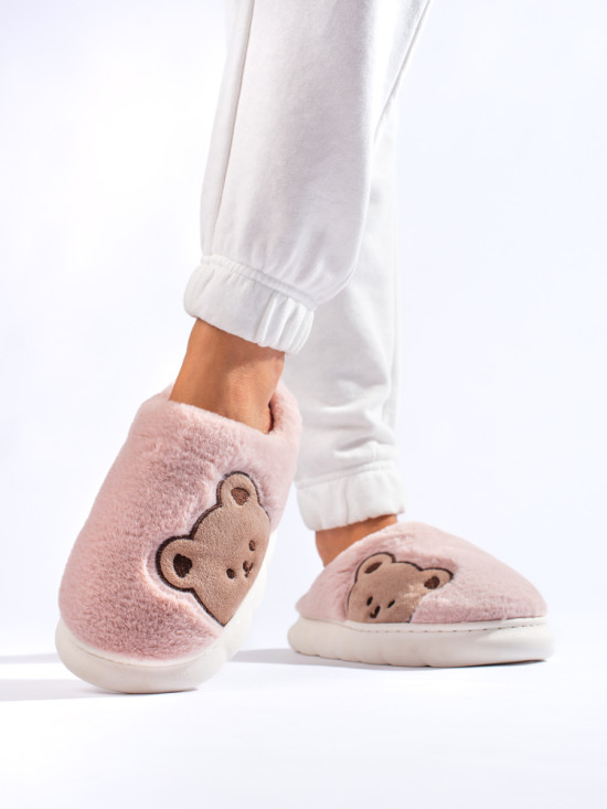Pink women's slippers BEAR