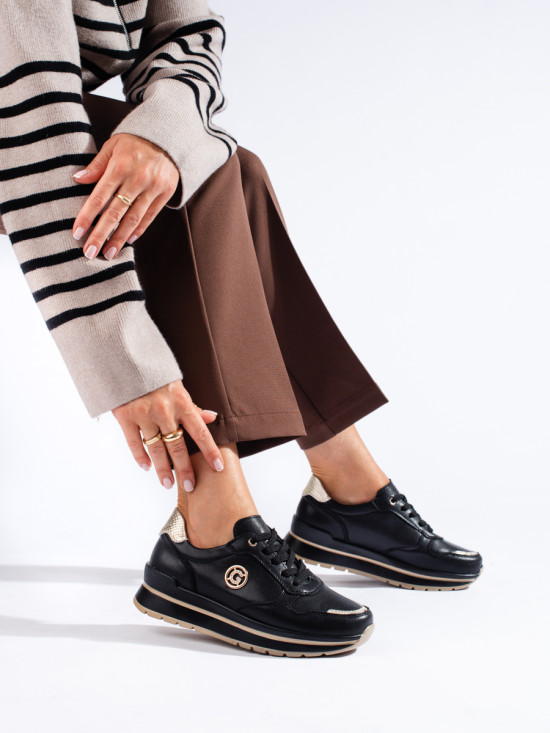 Sports -elegant sneakers black/gold