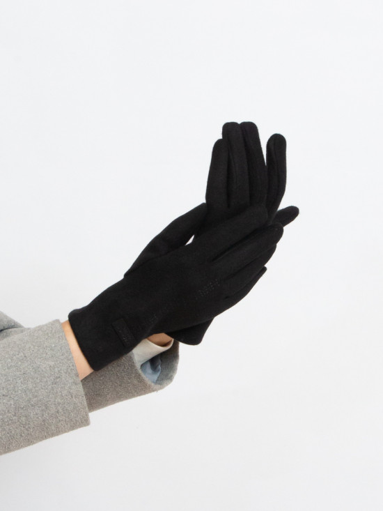Black warm ladies' gloves