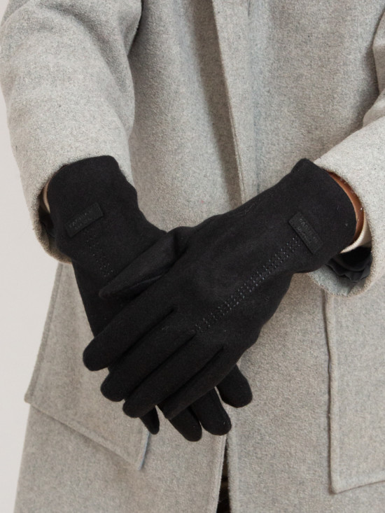 Black warm ladies' gloves