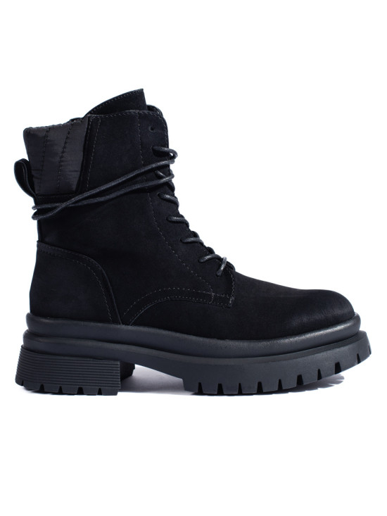 Black suede women's boots