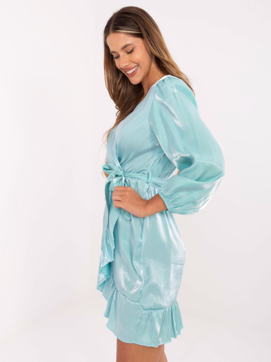 Mint Dress with Ruffle