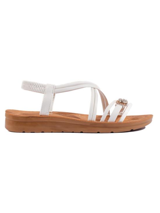 White Sandals with Thick Sole