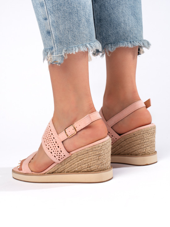 Pink Women's Wedge Sandals