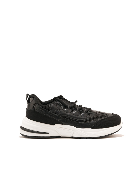 Black Women's Sports Shoes with Thick Sole