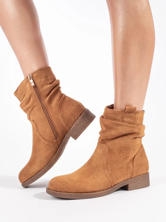 Women's Brown Cowboy Style Ankle Boots