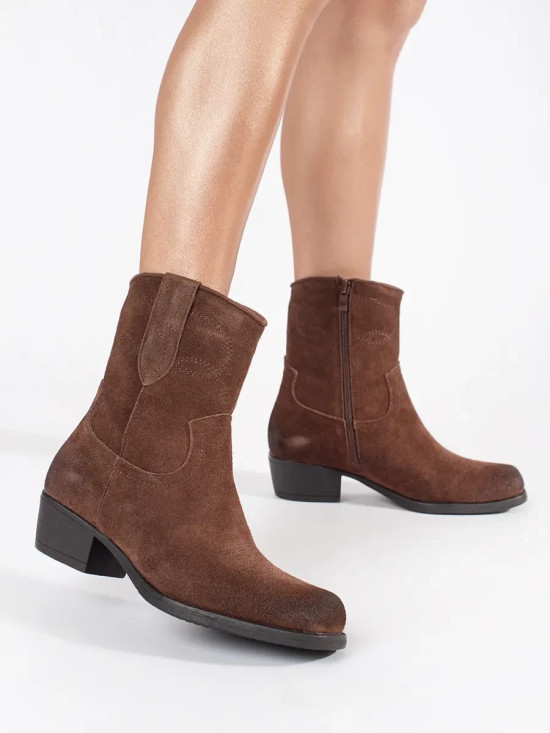 Brown Leather Ankle Boots Sergio Leone