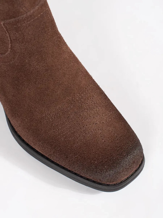 Brown Leather Ankle Boots Sergio Leone