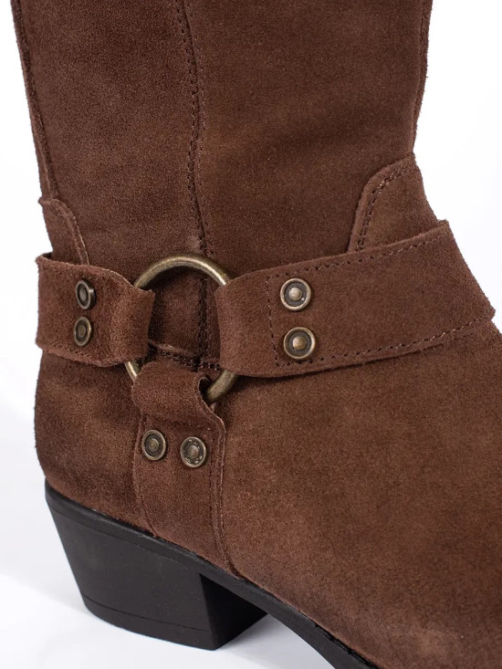 Brown Leather Cowboy Boots Sergio Leone