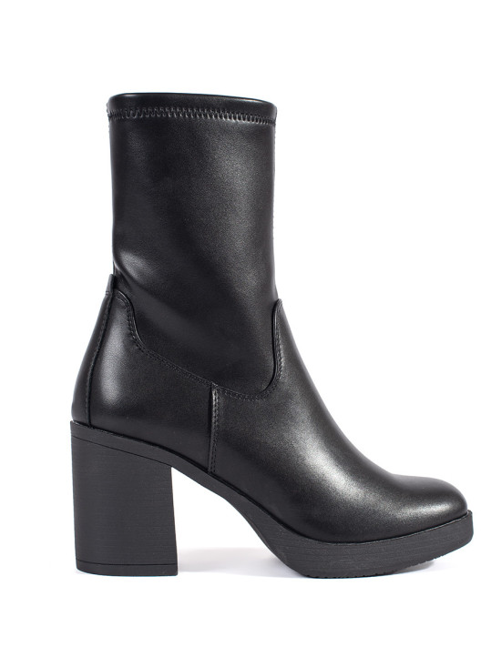 Black Ankle Boots on Heel by Sergio Leone