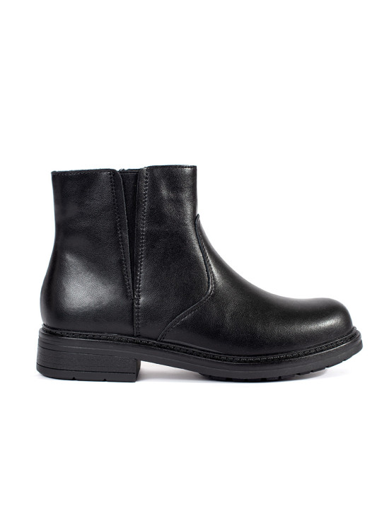 Black Leather Ankle Boots Sergio Leone