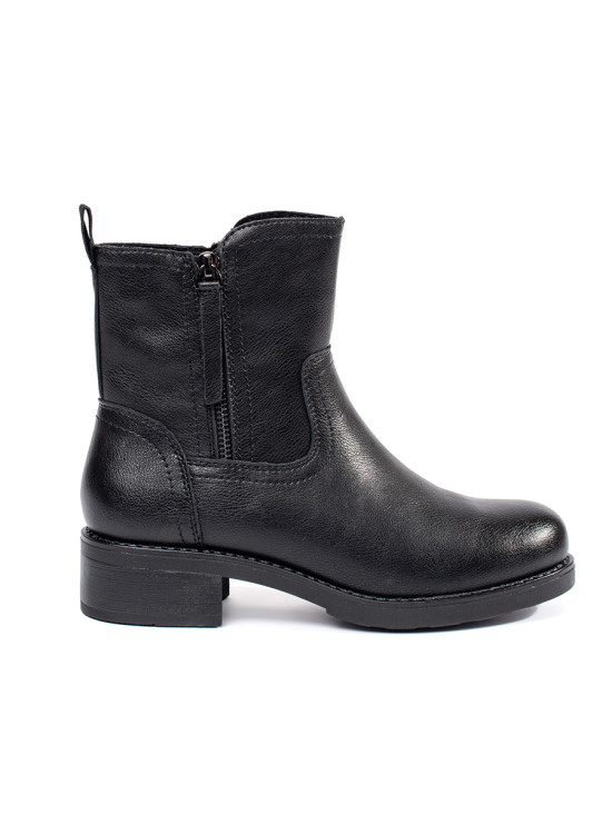 Black Leather Ankle Boots Sergio Leone