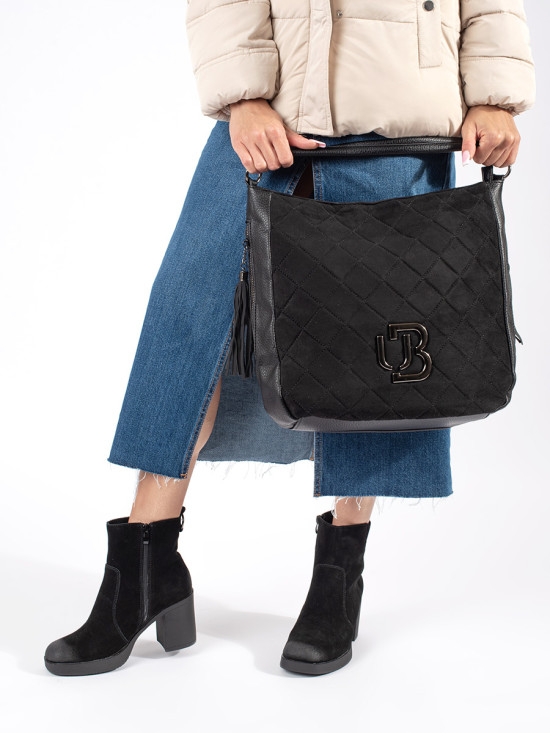 Black Leather Ankle Boots with Heel Sergio Leone