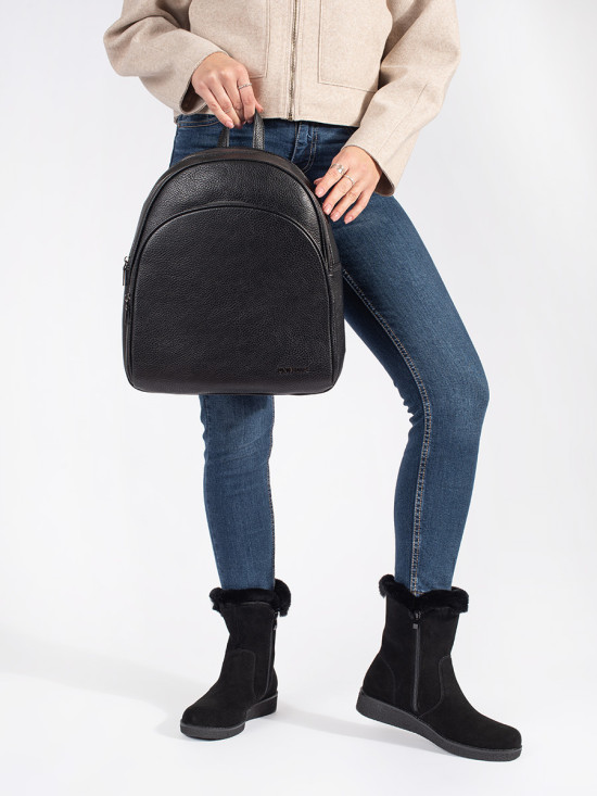 Insulated Black Ankle Boots Sergio Leone in Nubuck Leather