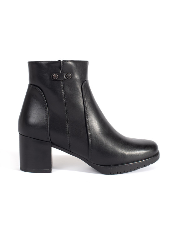 Black Ankle Boots with Heel Sergio Leone