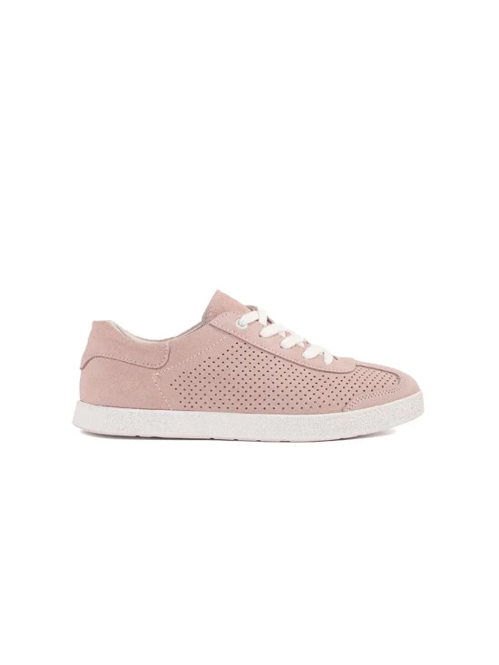 Light Pink Ajour Sneakers in Natural Leather