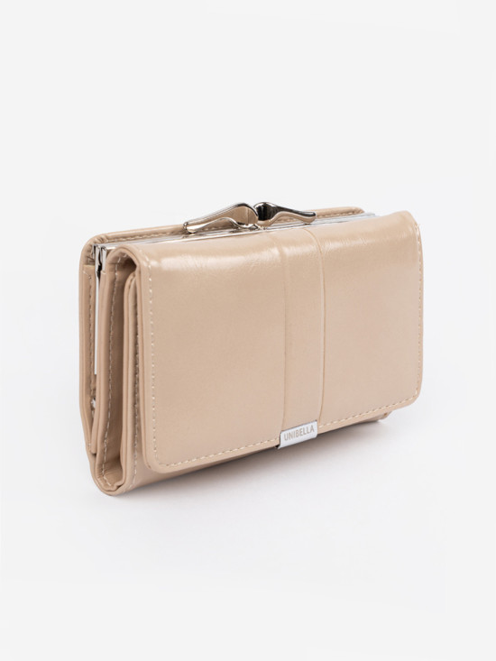 Beige Women's Wallet in Eco-Leather