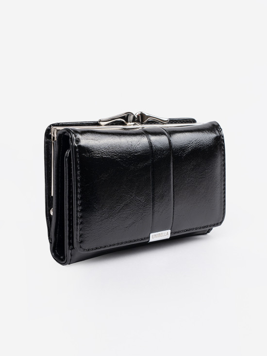 Elegant Black Wallet in Eco-Leather