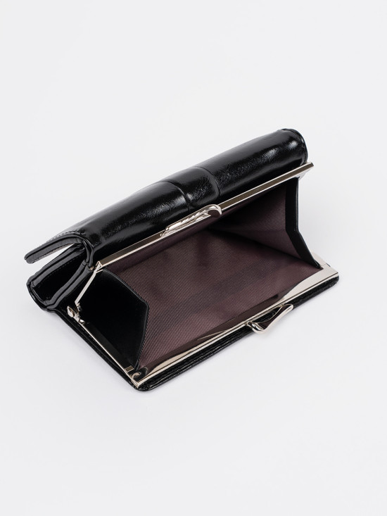 Elegant Black Wallet in Eco-Leather