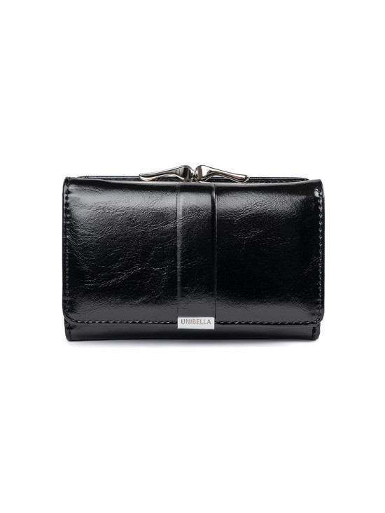 Elegant Black Wallet in Eco-Leather