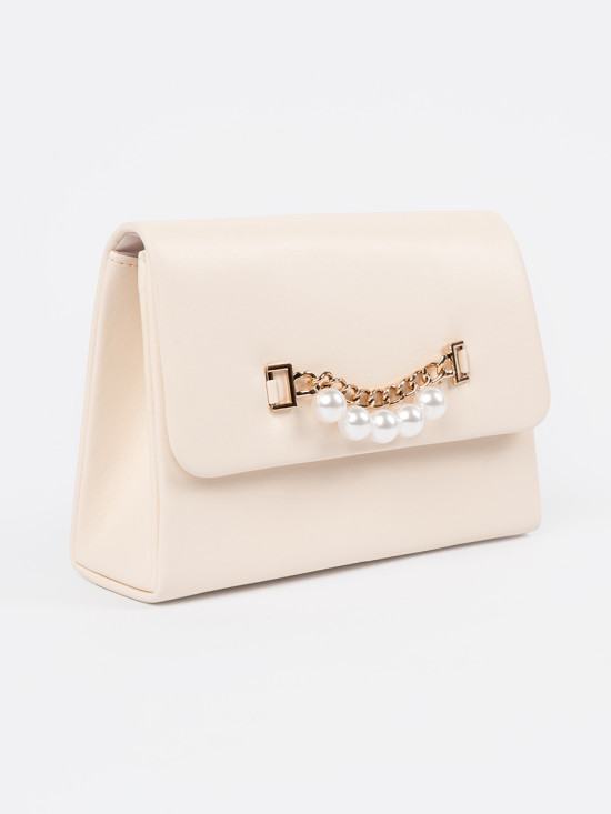 Elegant Small Beige Handbag