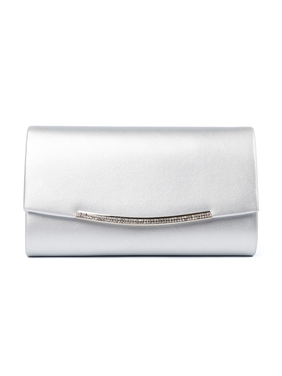Silver Clutch with Chain