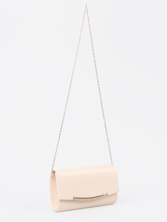 Light Beige Clutch with Chain