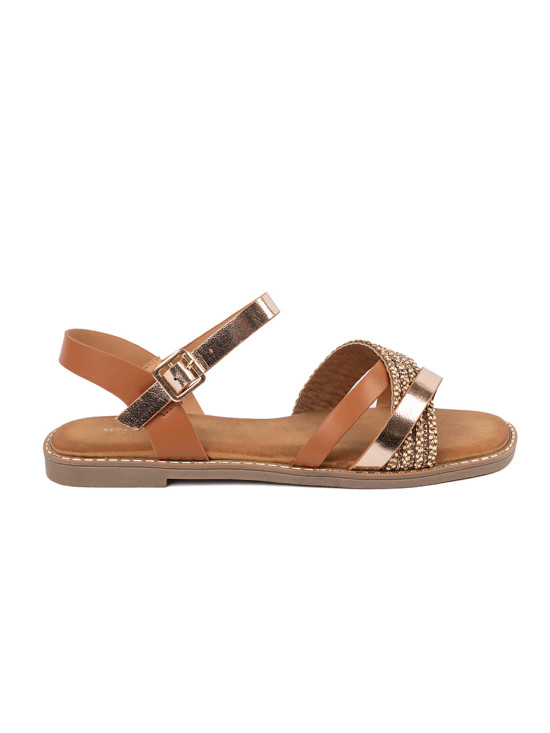 Brown Sandals with Flat Sole by Sergio Leone