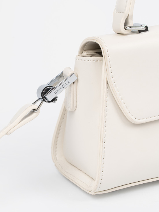 Light Beige Small Handbag with Handle