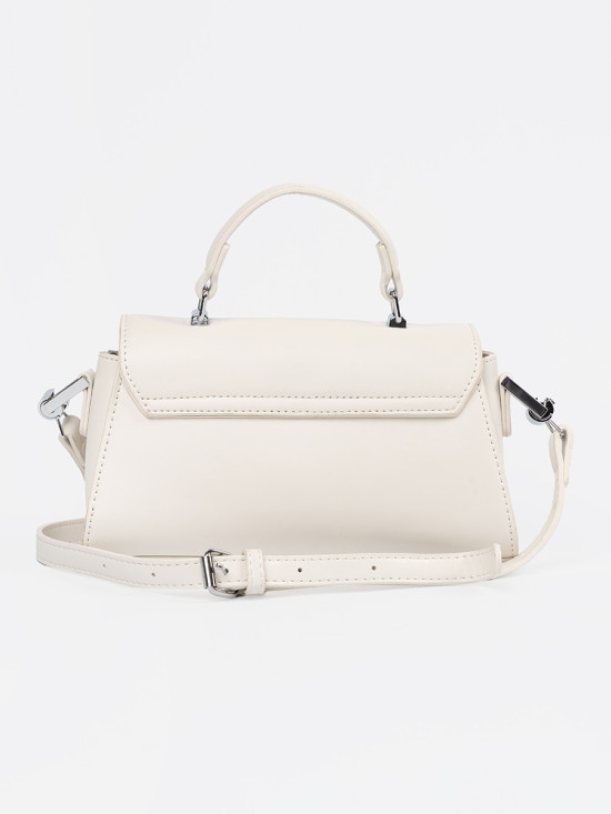 Light Beige Small Handbag with Handle