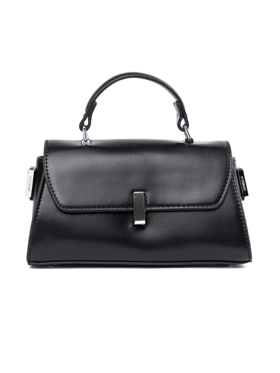 Elegant Black Handbag with Strap