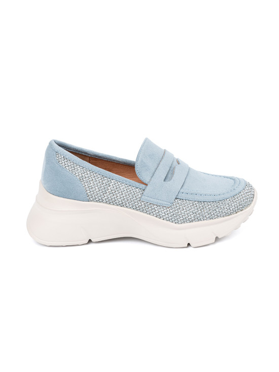 Blue Casual Shoes with Thick Sole