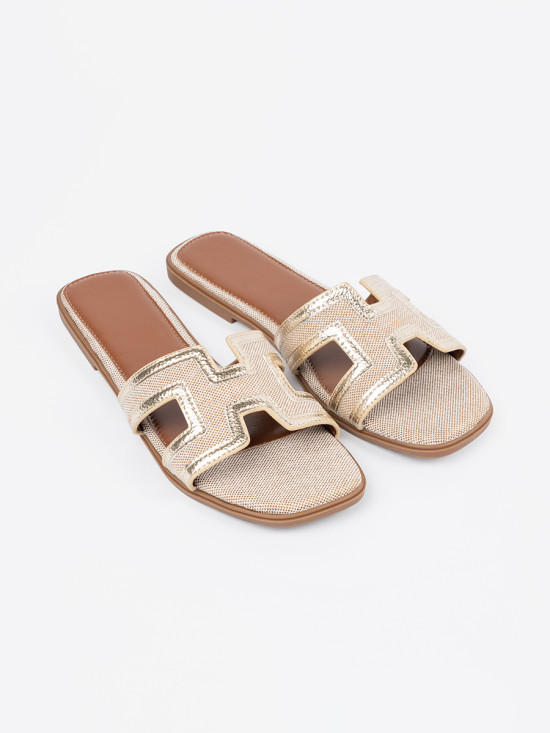 Gold Flat Sandals