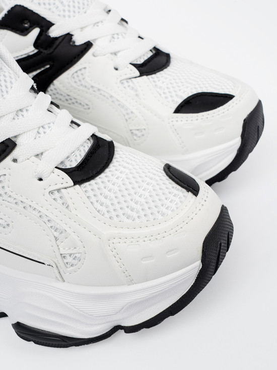 White Sneakers with Thick Sole