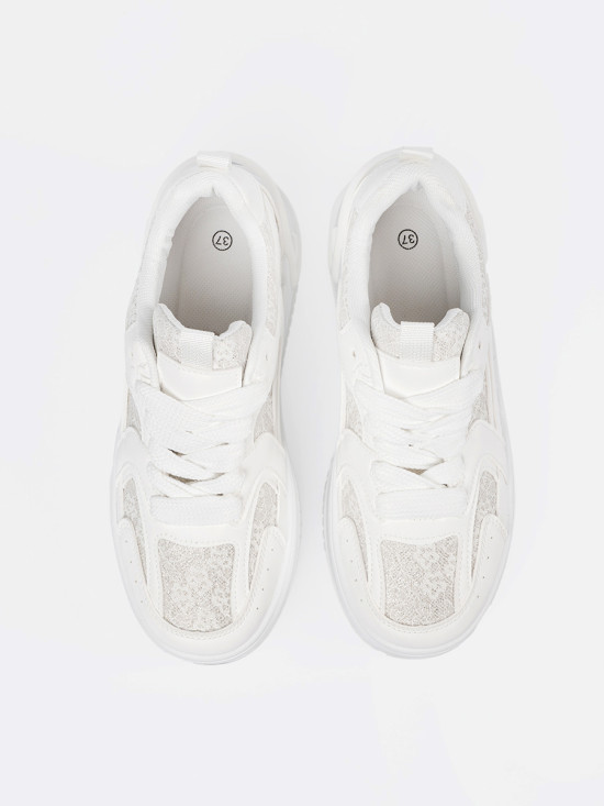 White Lace Sneakers