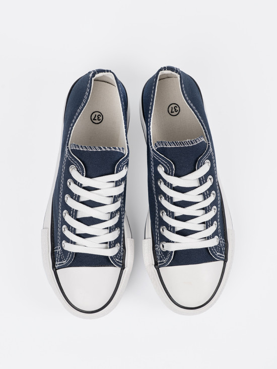 Women's Navy Platform Sneakers