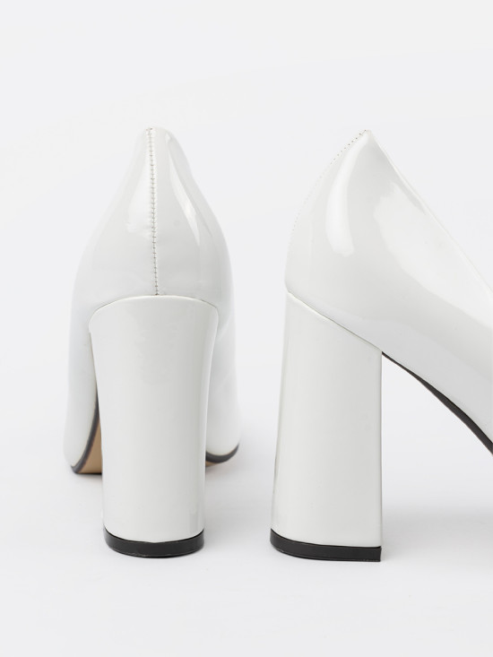 White Patent Pumps