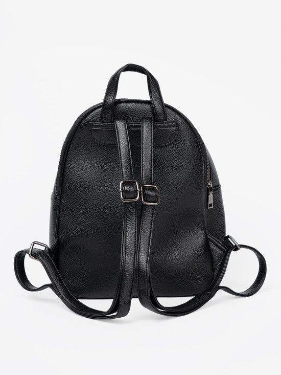 Black Women's Eco-Leather Backpack
