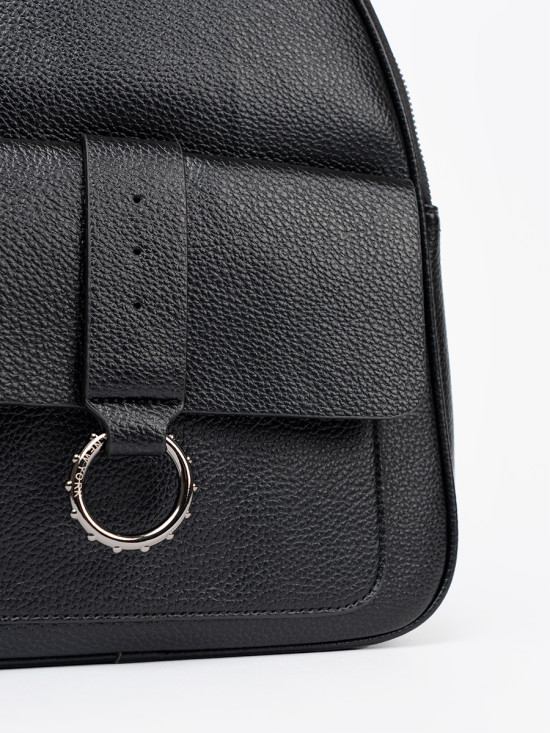 Black Women's Eco-Leather Backpack