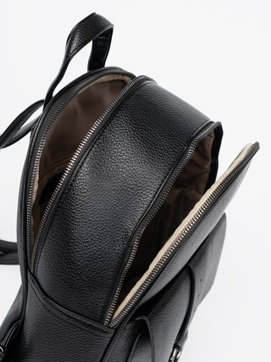 Black Women's Eco-Leather Backpack