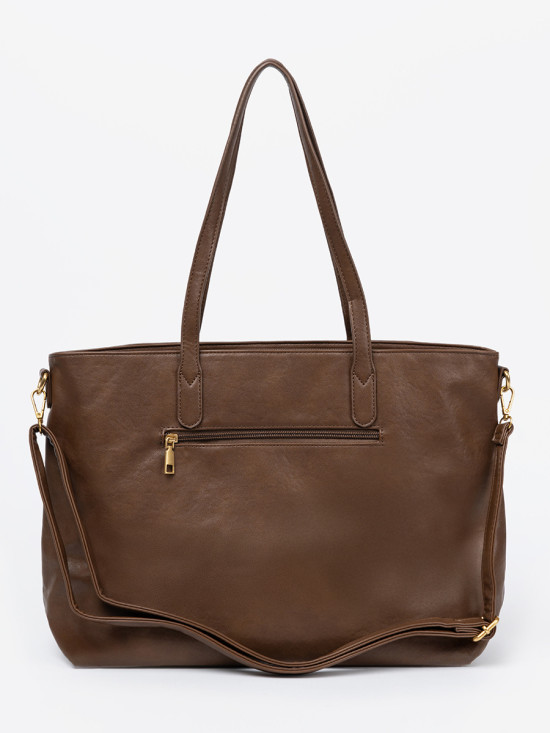 Brown Bag with Golden Details
