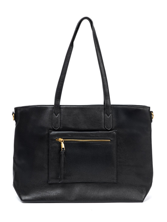Black Handbag with Golden Details