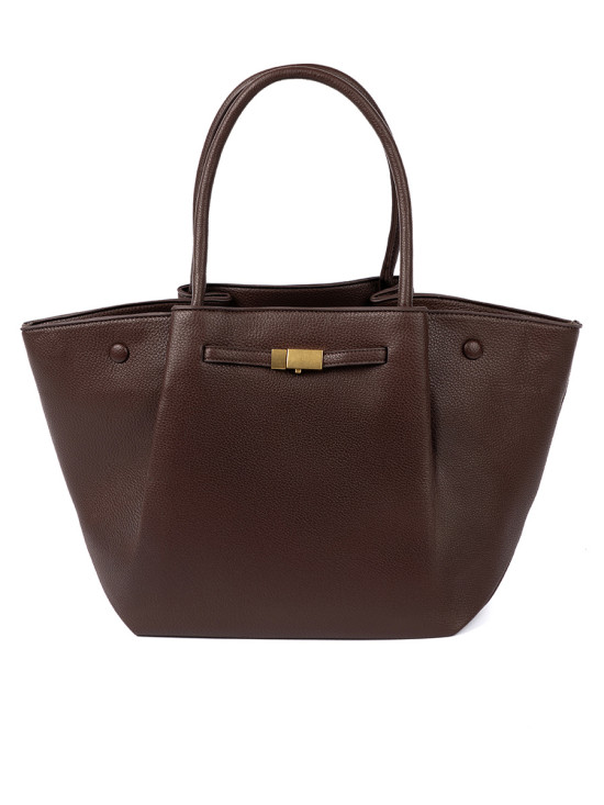 Spacious Dark Brown Eco-Leather Bag