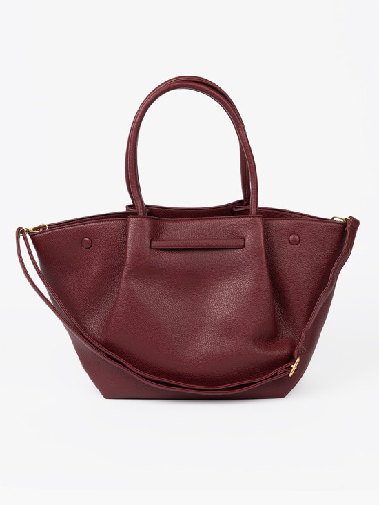 Elegant Burgundy Shoulder Shopper