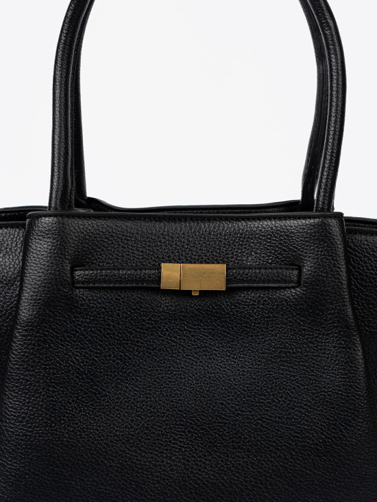 Classic Shopper in Textured Eco-Leather