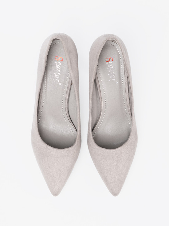 Classic Grey Suede High Heels