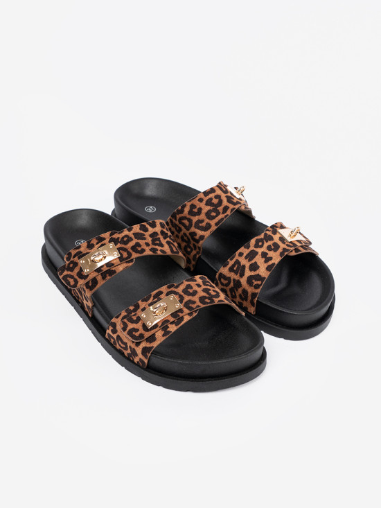 Women's Leopard Print Slides